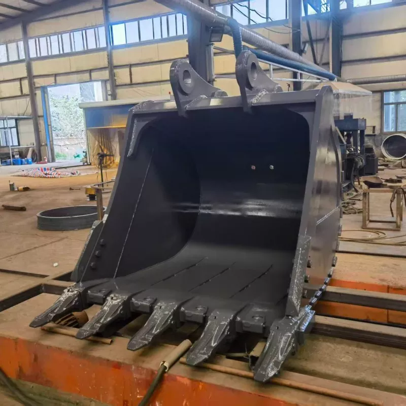 Godet squelette d'excavatrice pour le tri des déchets de construction
